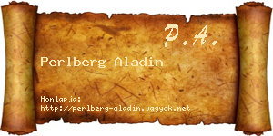 Perlberg Aladin névjegykártya